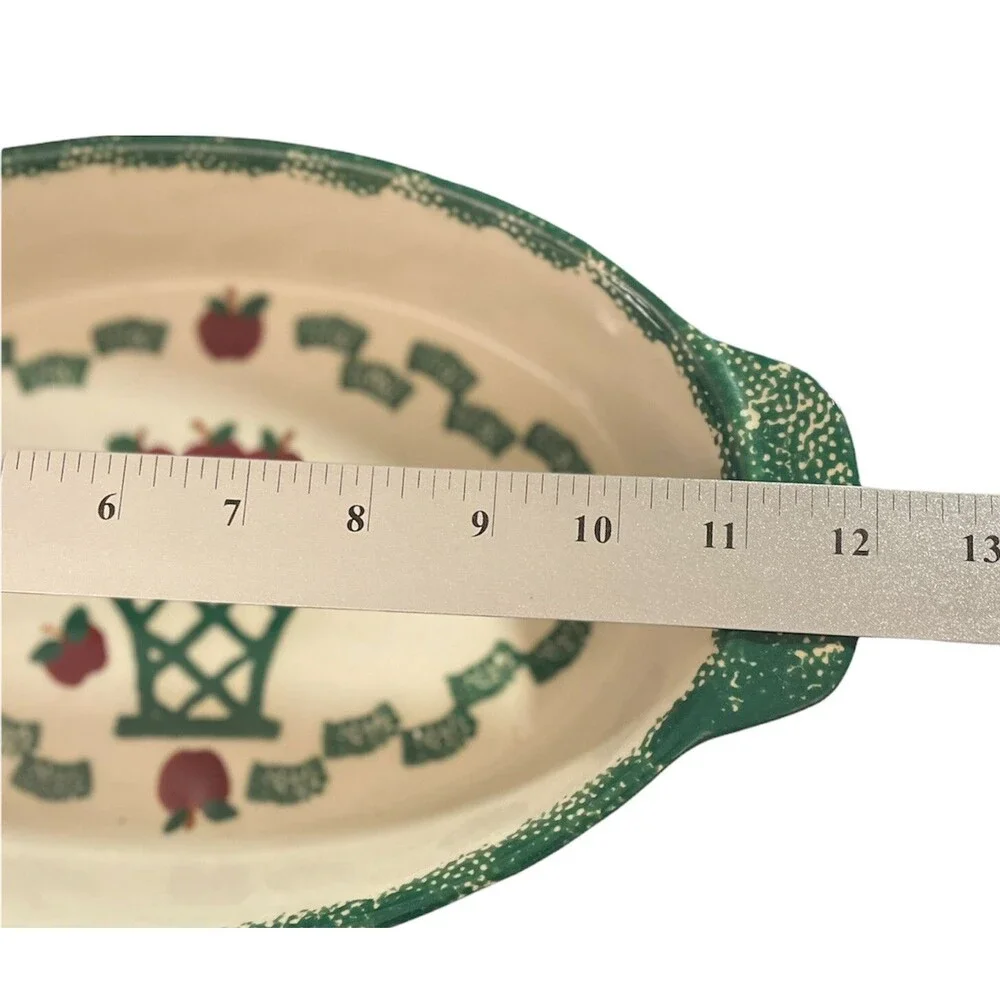 Oval Bakeware Dish Ceramic Apple theme